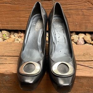 Stuart Weitzman Black Patent Leather Heels